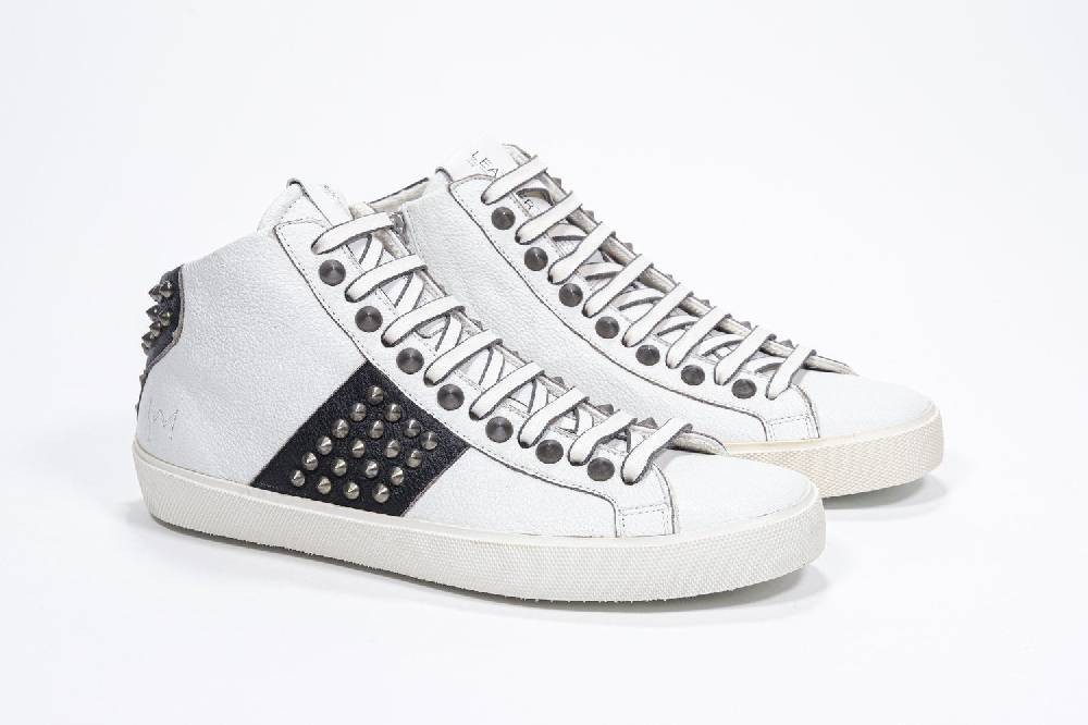 Leather Crown STUDBORN | Vintage Bianche & Nere - Alte - Donna Vendita Economica