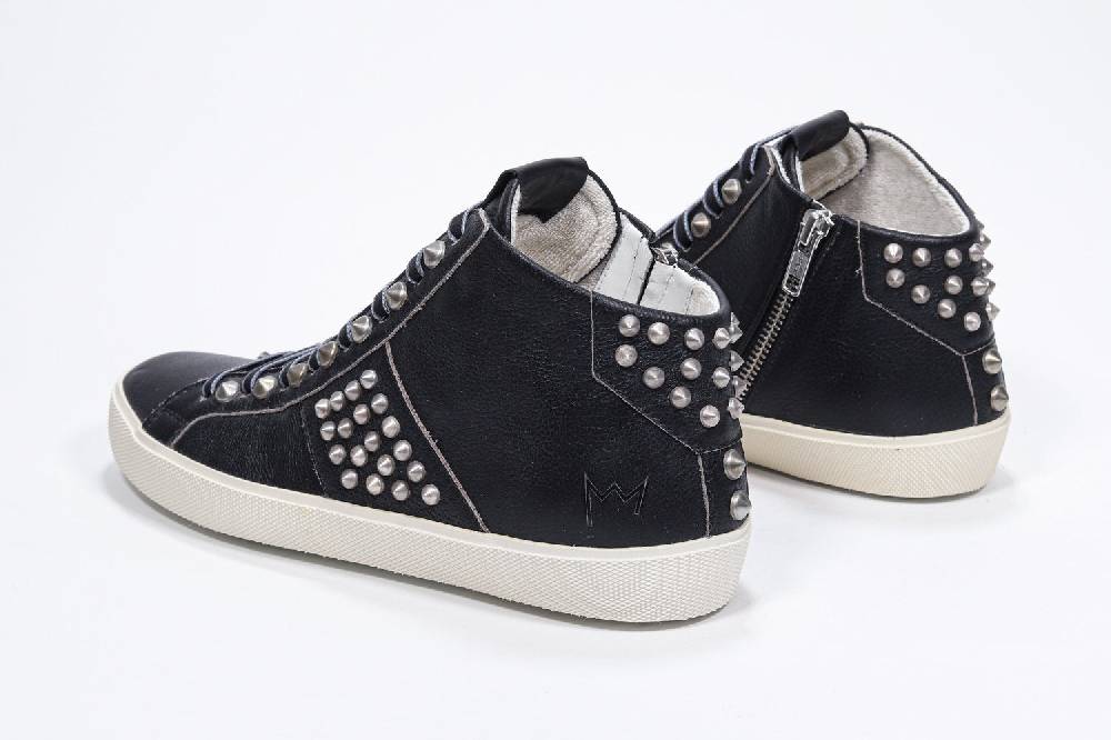 Leather Crown STUDBORN | Vintage Nere - Alte - Donna Vendite Flash