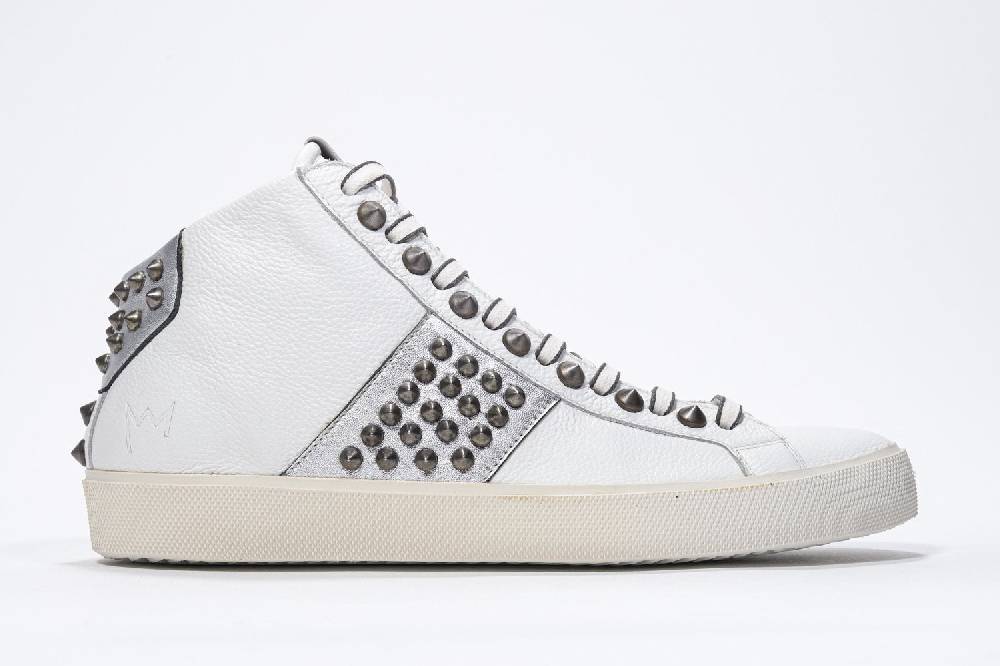Leather Crown STUDBORN | Argento & Bianche - Alte - Donna Negozio