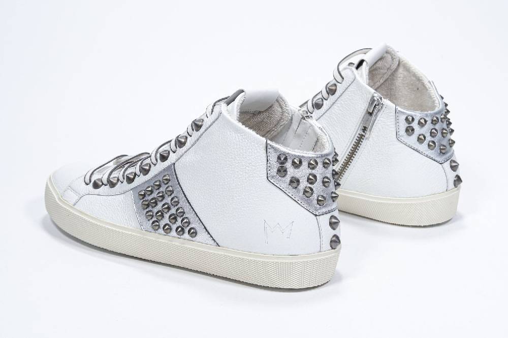 Leather Crown STUDBORN | Argento & Bianche - Alte - Donna Negozio