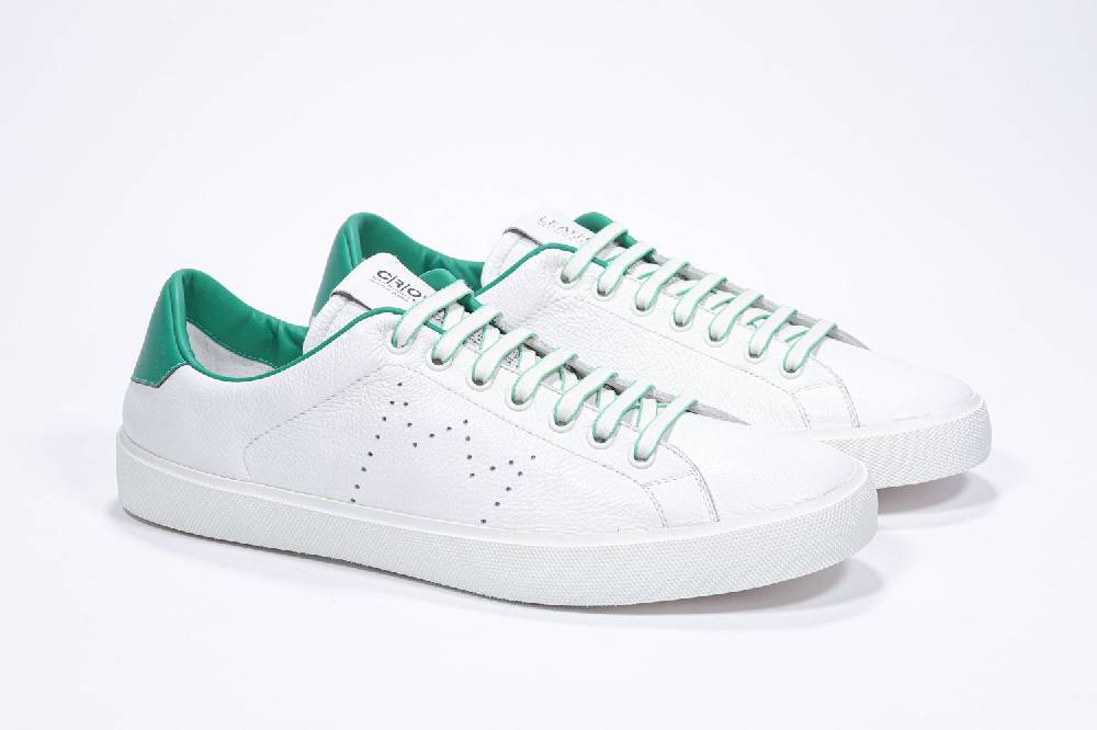 Leather Crown LC06 | Verdi & Bianche - Basse - Uomo In Linea