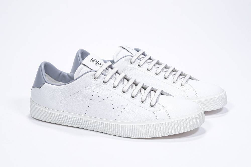 Leather Crown LC06 | Grigio Chiaro & Bianche - Basse - Uomo Nuovo