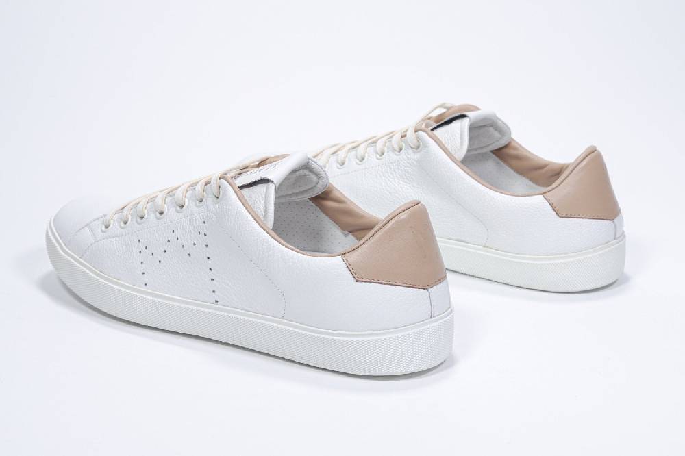 Leather Crown LC06 | Cuoio & Bianche - Basse - Uomo Qualità