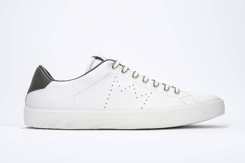 Leather Crown LC06 | Verde Militare & Bianche - Basse - Uomo Spedizione Gratuita