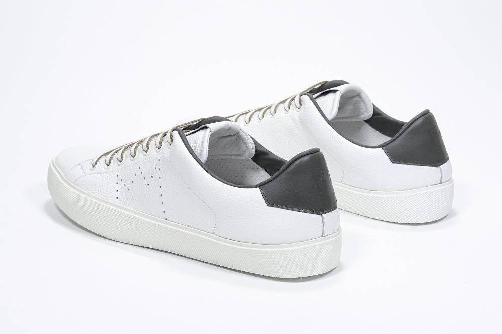 Leather Crown LC06 | Verde Militare & Bianche - Basse - Uomo Spedizione Gratuita