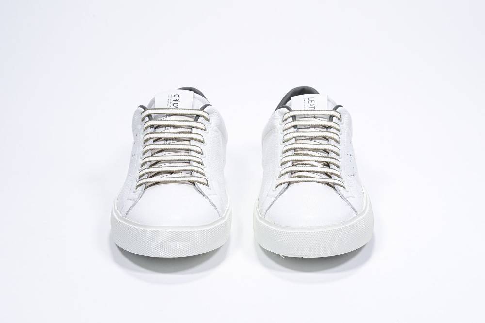 Leather Crown LC06 | Verde Militare & Bianche - Basse - Uomo Spedizione Gratuita
