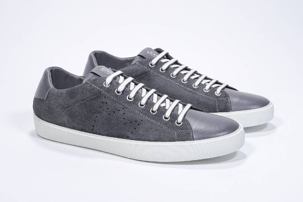 Leather Crown PURE | Grigio scuro - Basse - Uomo Affare Del Giorno