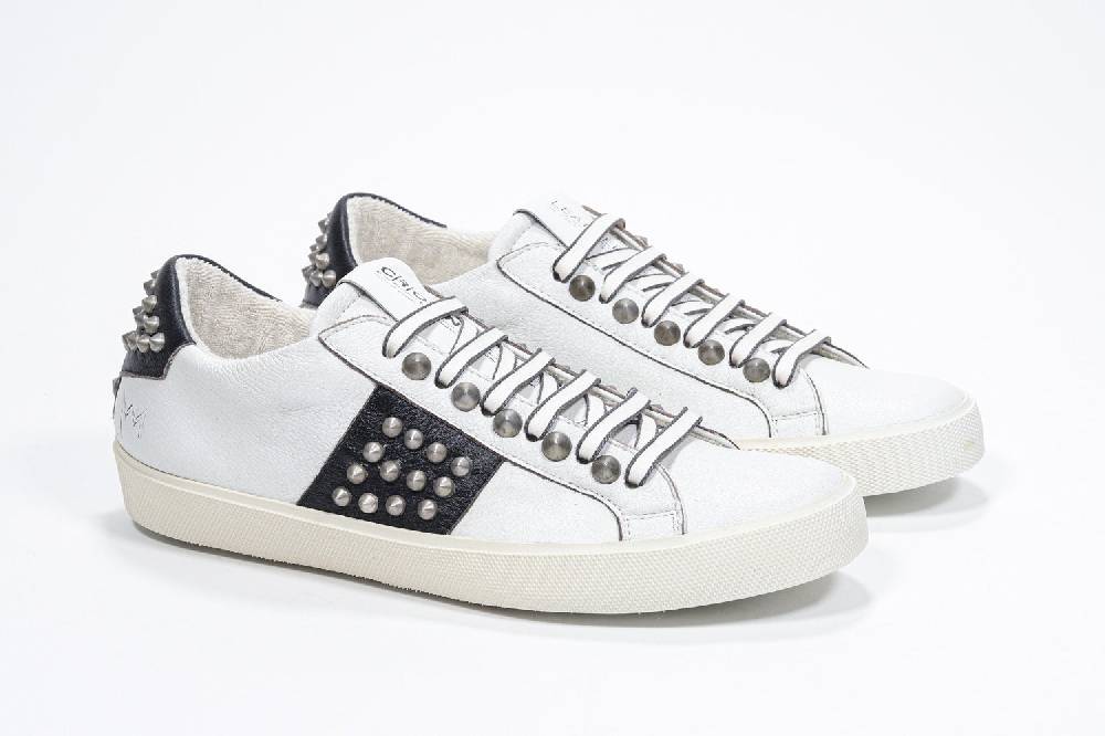 Leather Crown STUDLIGHT | Bianco e nero - BASSE - Uomo Offerta