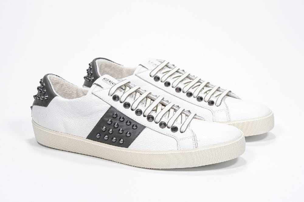 Leather Crown STUDLIGHT | Bianco e verde - BASSE - Uomo Economico