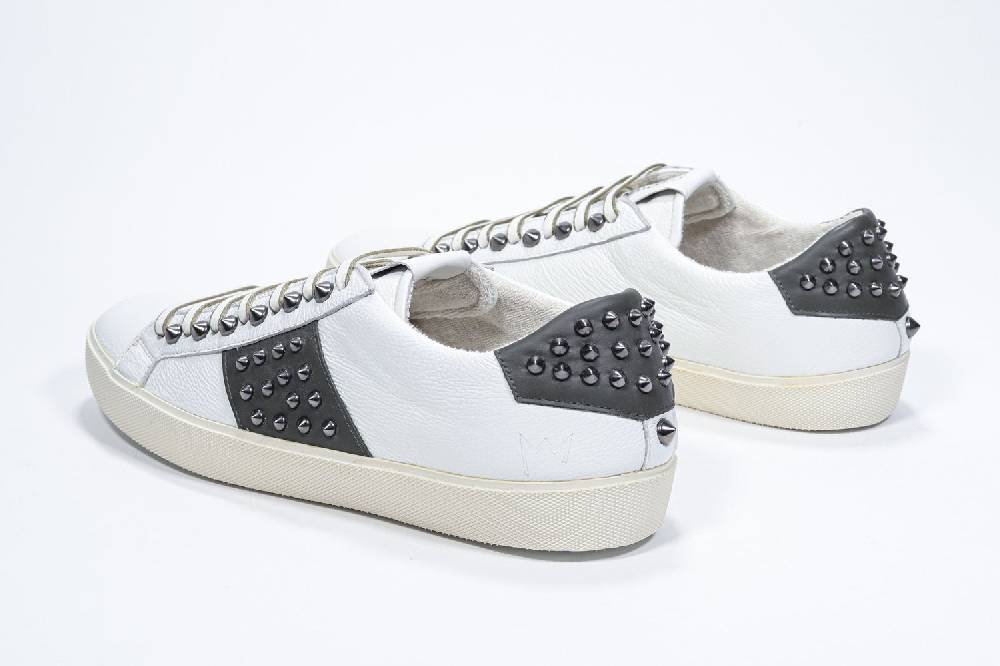 Leather Crown STUDLIGHT | Bianco e verde - BASSE - Uomo Economico