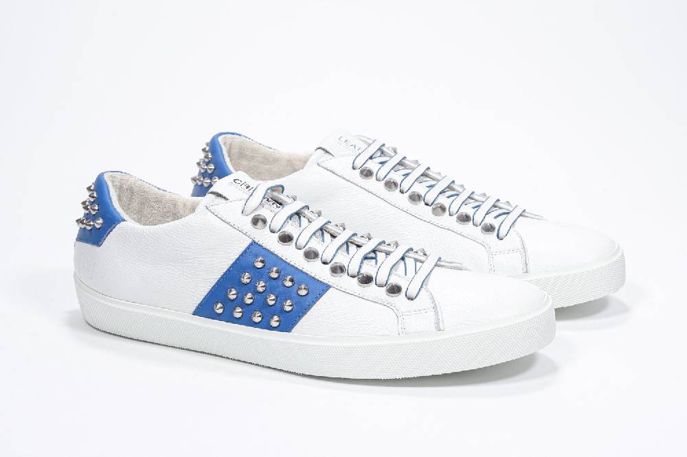 Leather Crown STUDLIGHT | Bianco e blu - BASSE - Uomo In Vendita