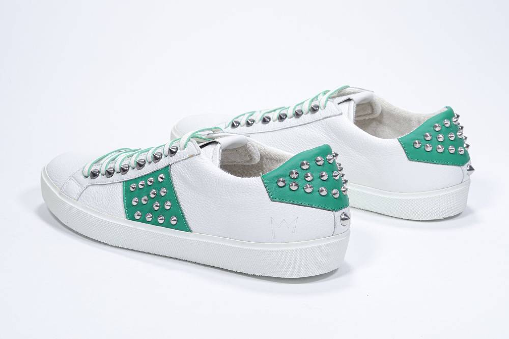 Leather Crown STUDLIGHT | Bianco e verde - BASSE - Uomo Saldi