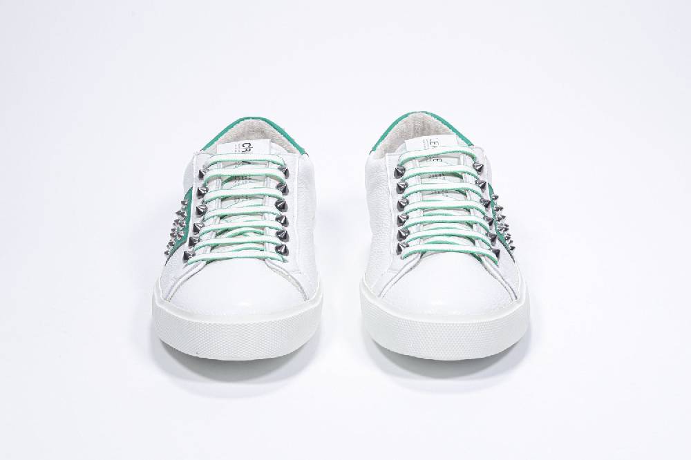 Leather Crown STUDLIGHT | Bianco e verde - BASSE - Uomo Saldi
