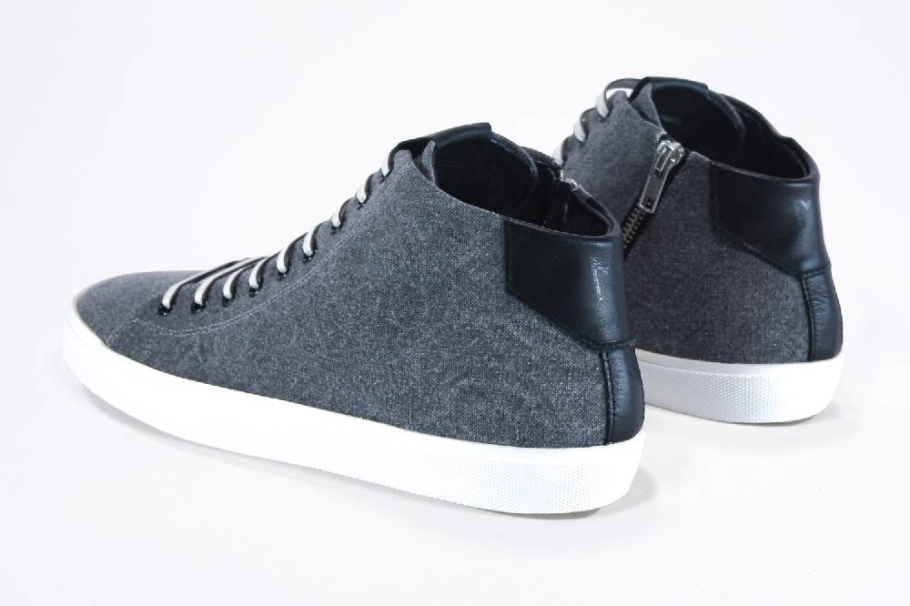Leather Crown EARTH | Demin nero - Mid Top - Uomo 2025