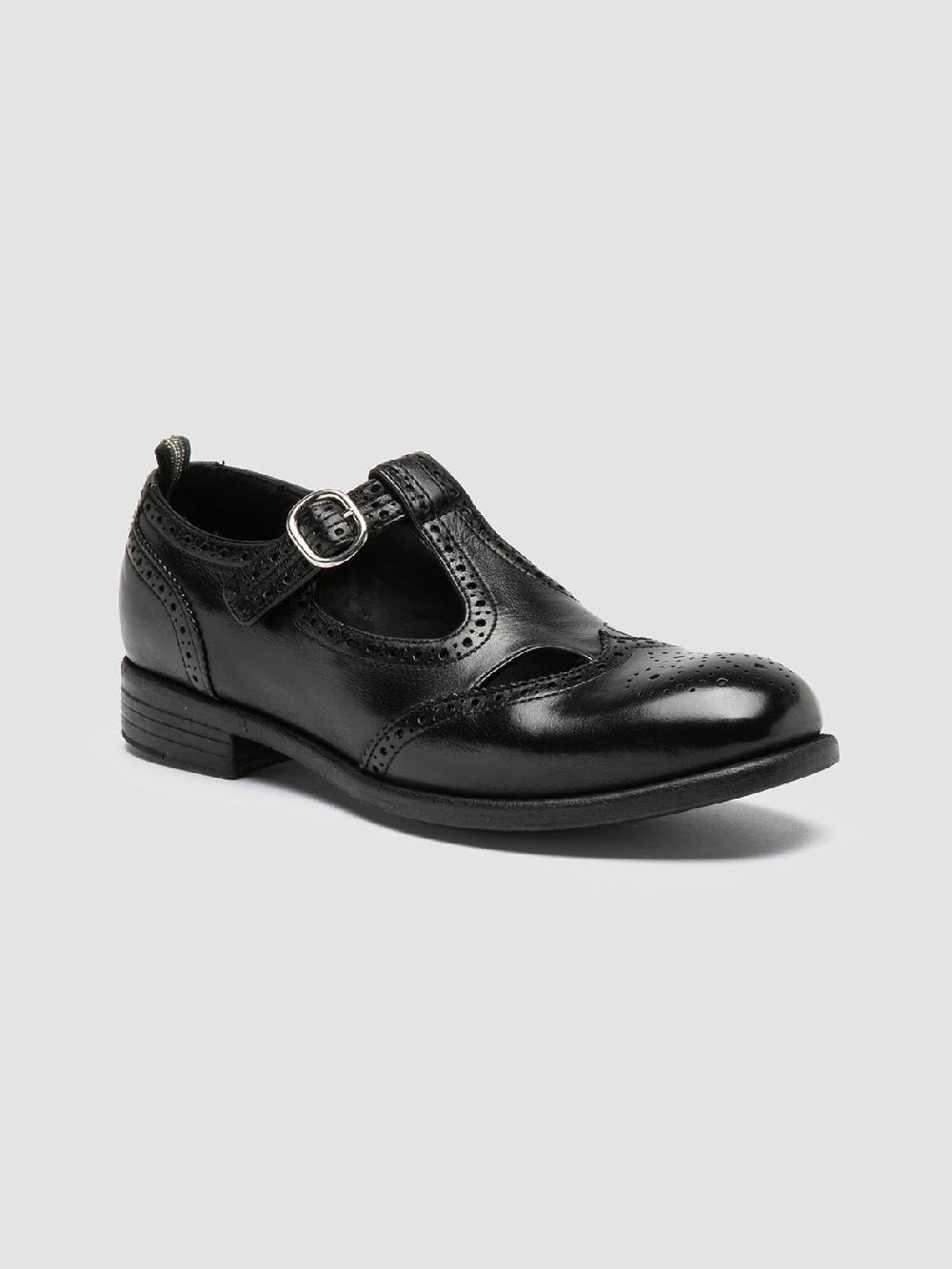 Officine Creative CALIXTE 066 Black Leather Maryjane Loafers Vendita Economica