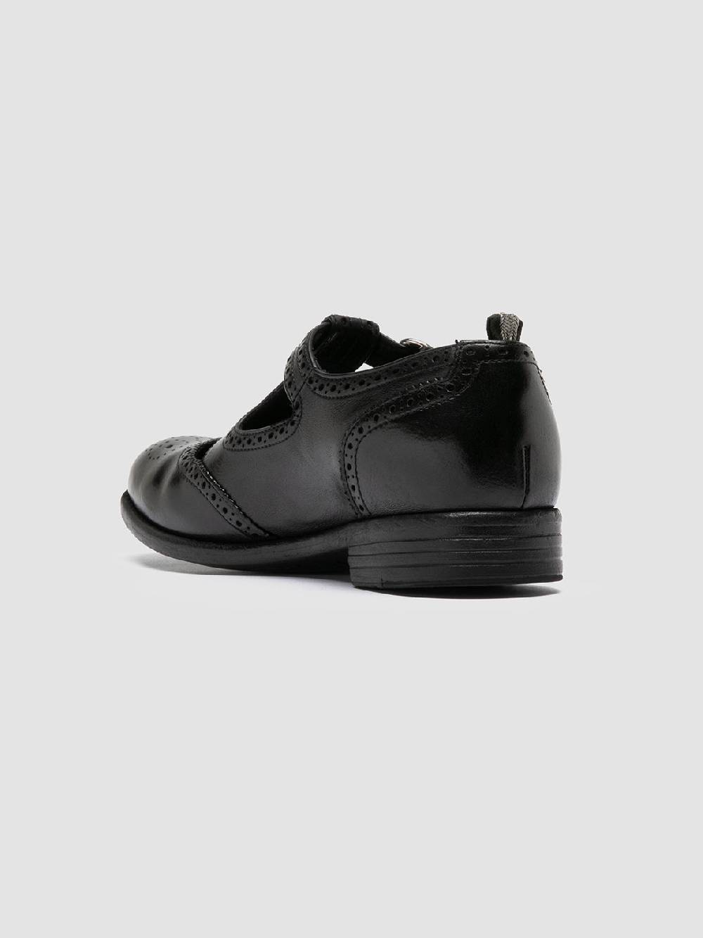 Officine Creative CALIXTE 066 Black Leather Maryjane Loafers Vendita Economica