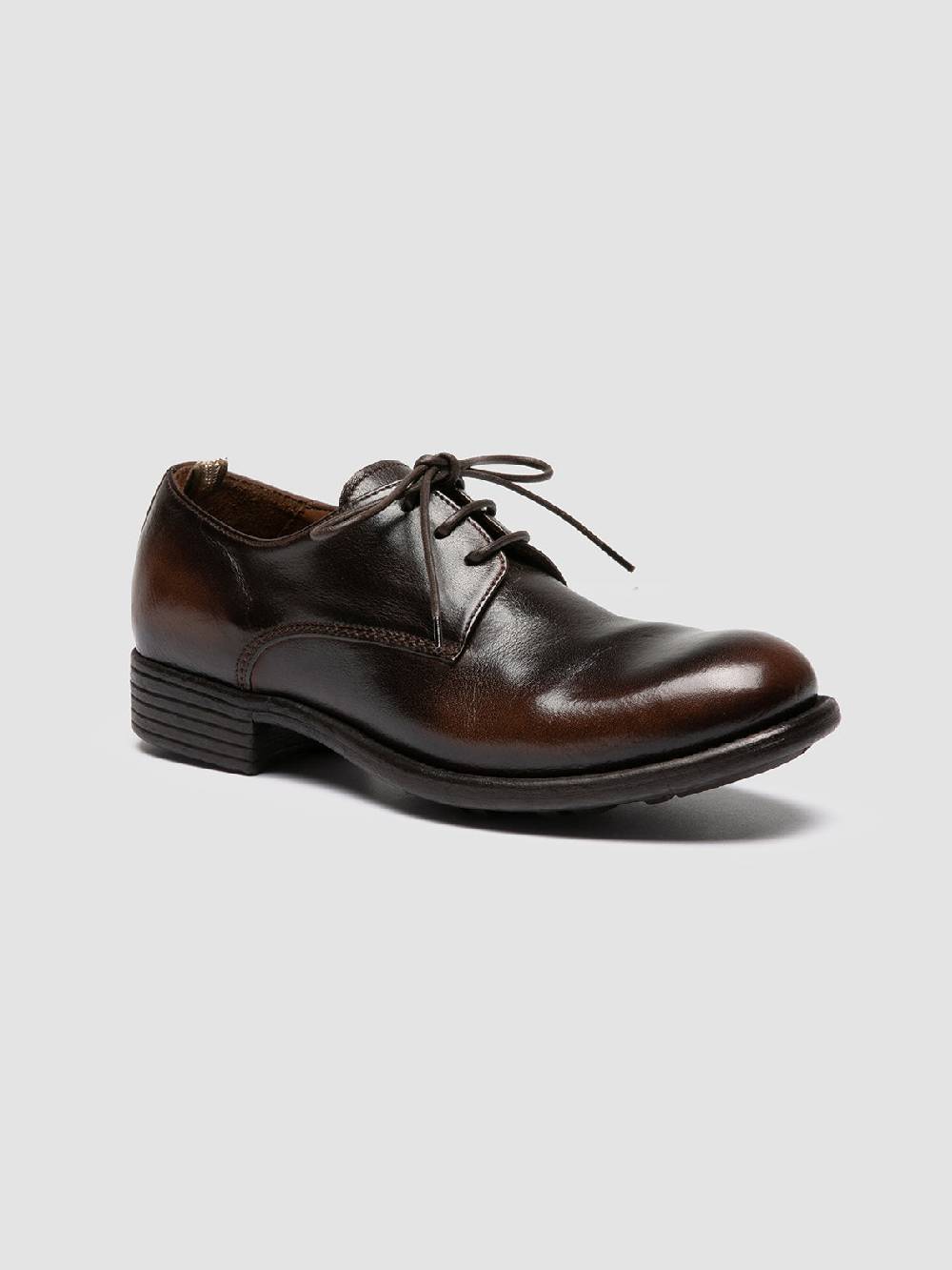 Officine Creative CALIXTE 068 Derby in Pelle Marrone Saldi Di Fabbrica