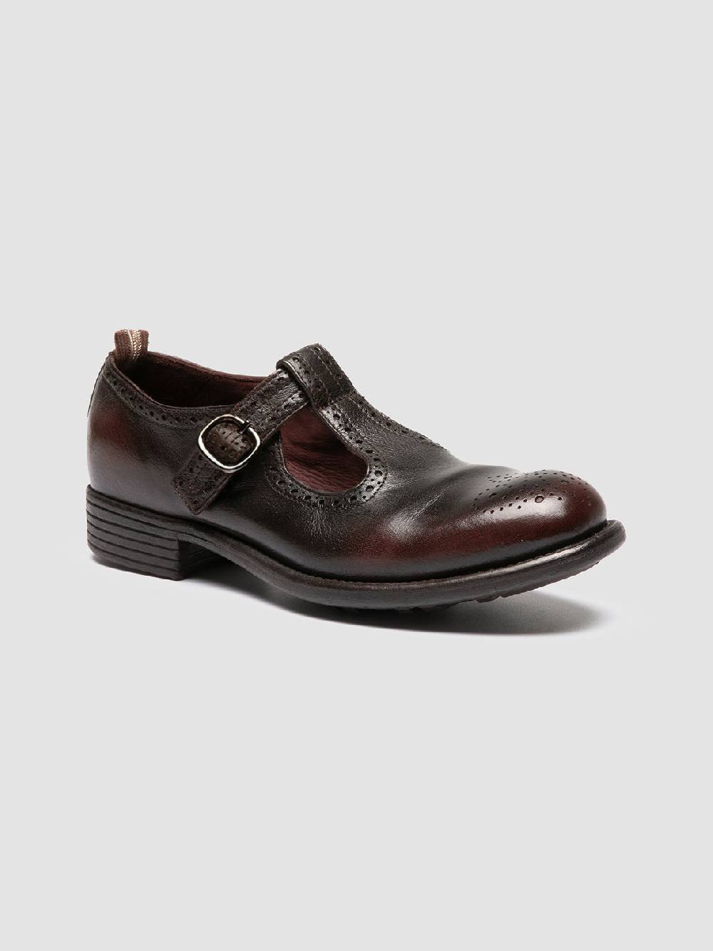 Officine Creative CALIXTE 071 Sandali T-Bar in Pelle Marrone Offerta esclusiva