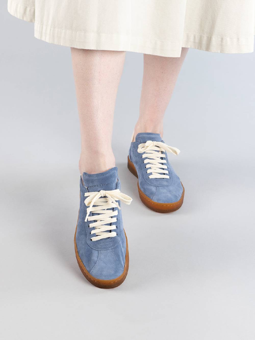 Officine Creative DESTINY 101 Sneakers Basse in Pelle e Camoscio Blu Negozio