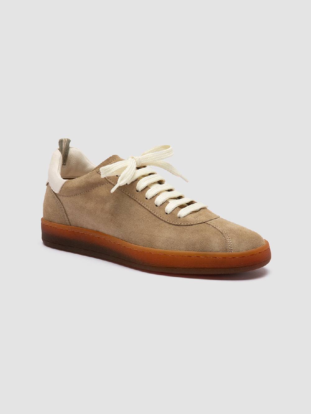 Officine Creative DESTINY 101 Sneakers Basse in Pelle e Camoscio Marrone In Saldo