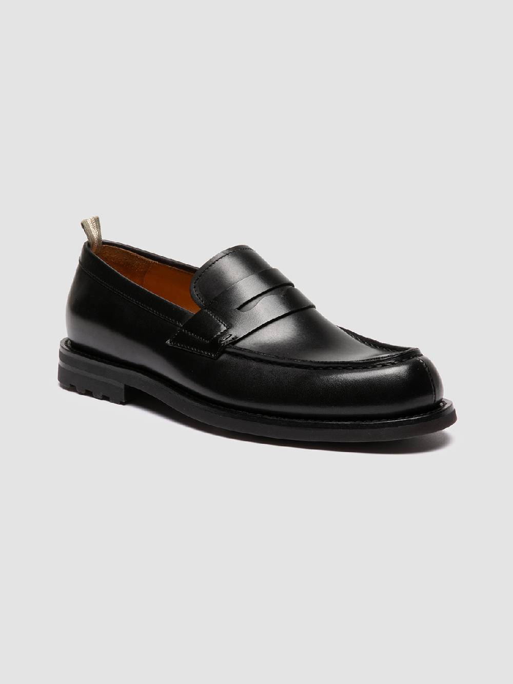 Officine Creative BELMONDO 006 Mocassini Penny in Pelle Scamosciata Nera In Linea