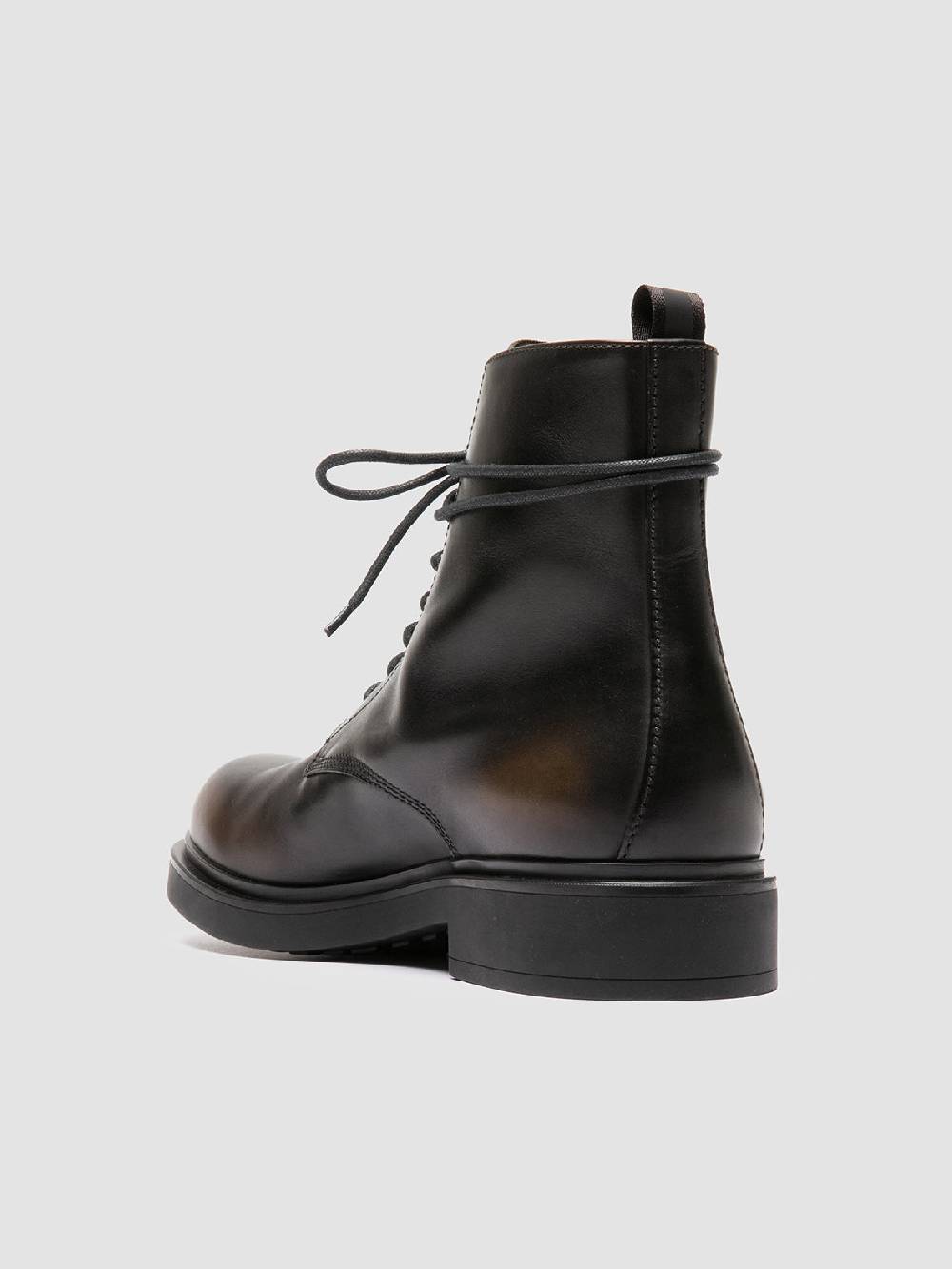 Officine Creative ENGINEER 005 Stivali Stringati in Pelle Verde Pezzi Unici