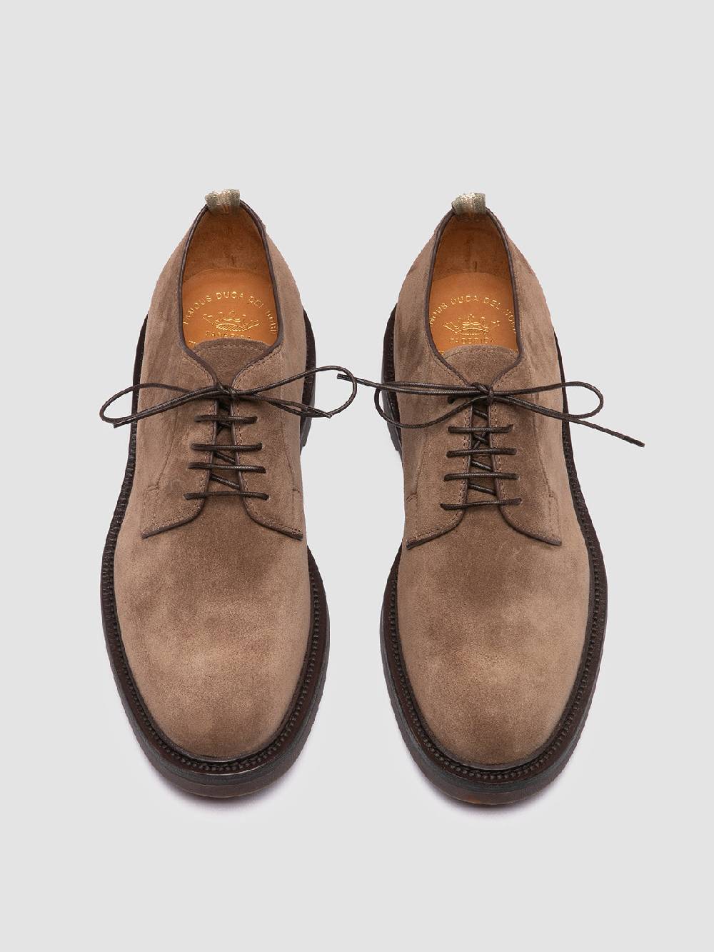 Officine Creative HOPKINS FLEXI 201 Derby in Pelle Scamosciata Tortora Prezzo basso