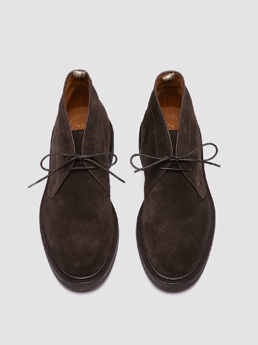 Officine Creative HOPKINS FLEXI 202 Stivali Chukka in Pelle Scamosciata Marrone Sconto