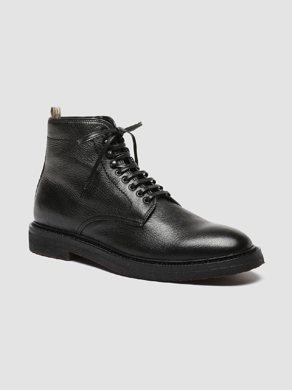 Officine Creative HOPKINS FLEXI 203 Stivaletti Stringati in Pelle Nera Offerta