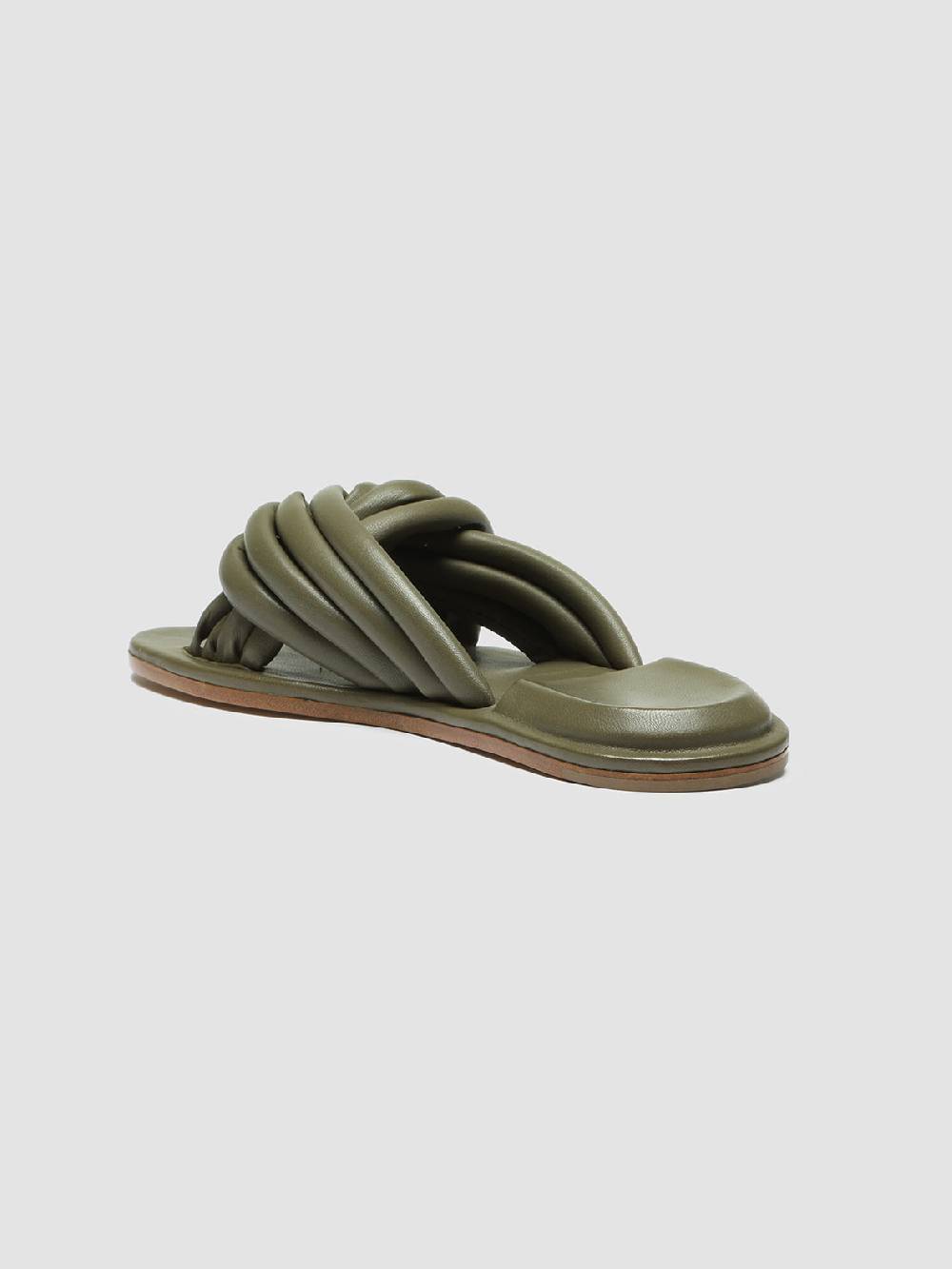 Officine Creative CYBILLE 004 Slide in Pelle Verde In Vendita