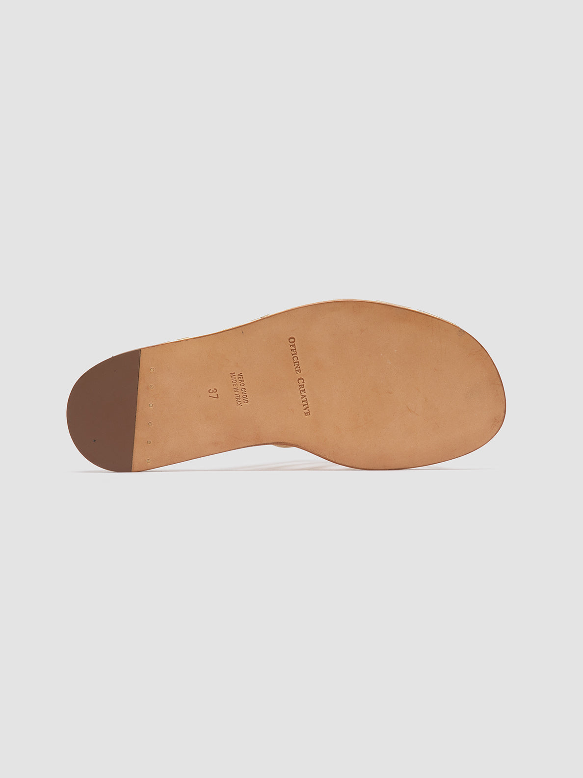 Officine Creative CYBILLE 016 Sandali Slide in Pelle Oro Saldi Di Fabbrica