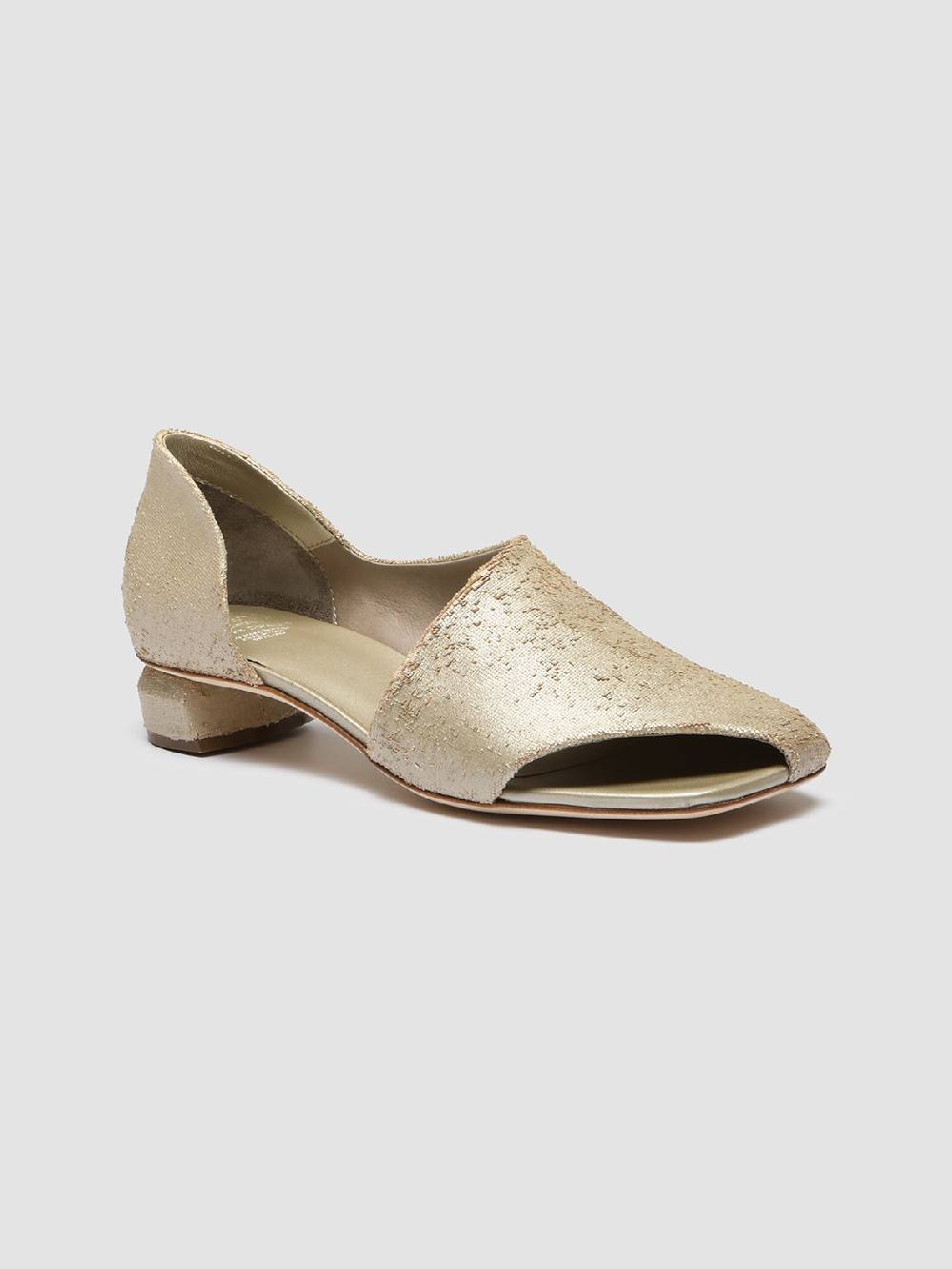 Officine Creative TESSA 009 Gold Leather Mule Sandals Nuova