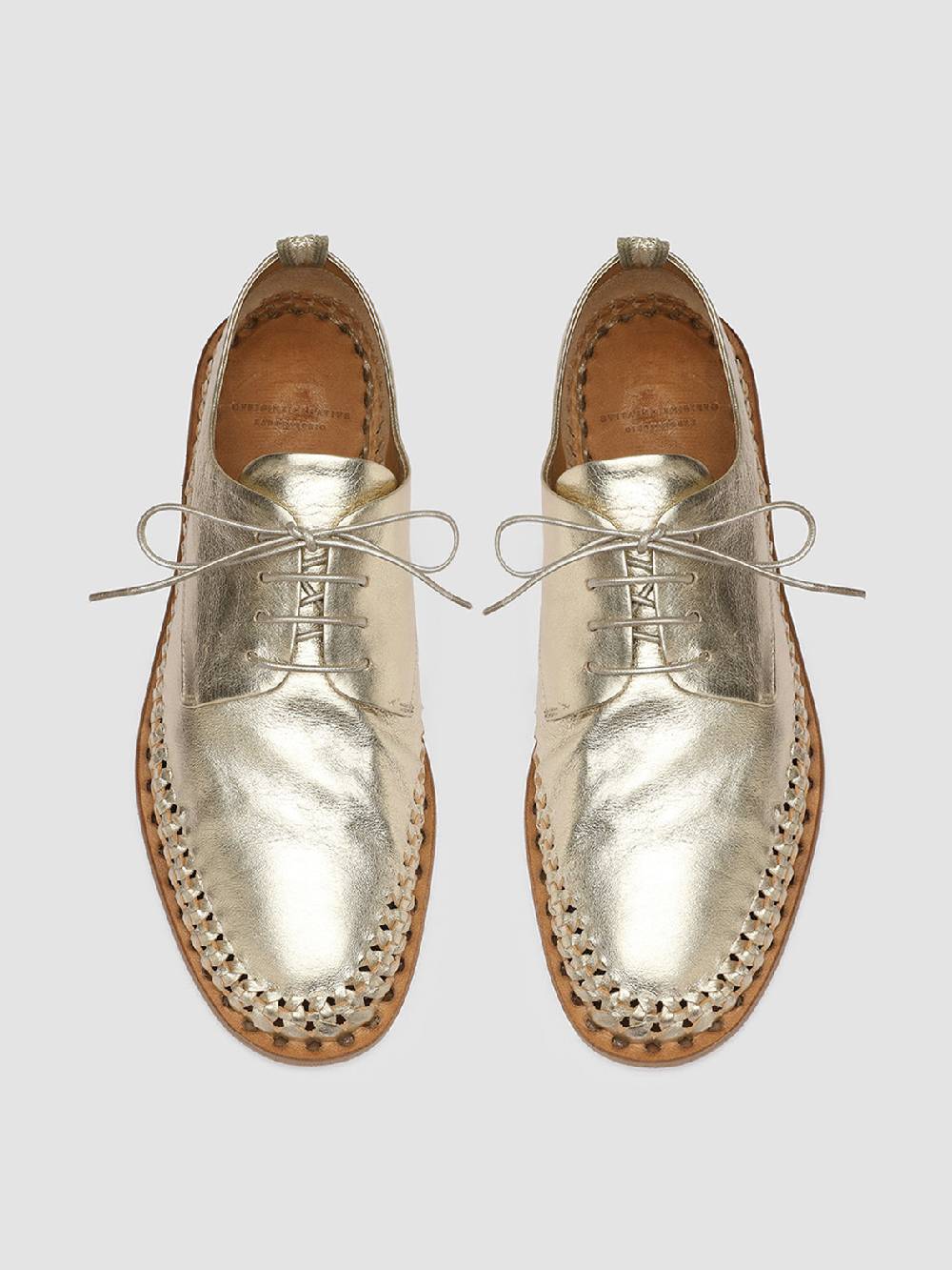 Officine Creative MABELLE 001 Derby in Pelle Argento Moda