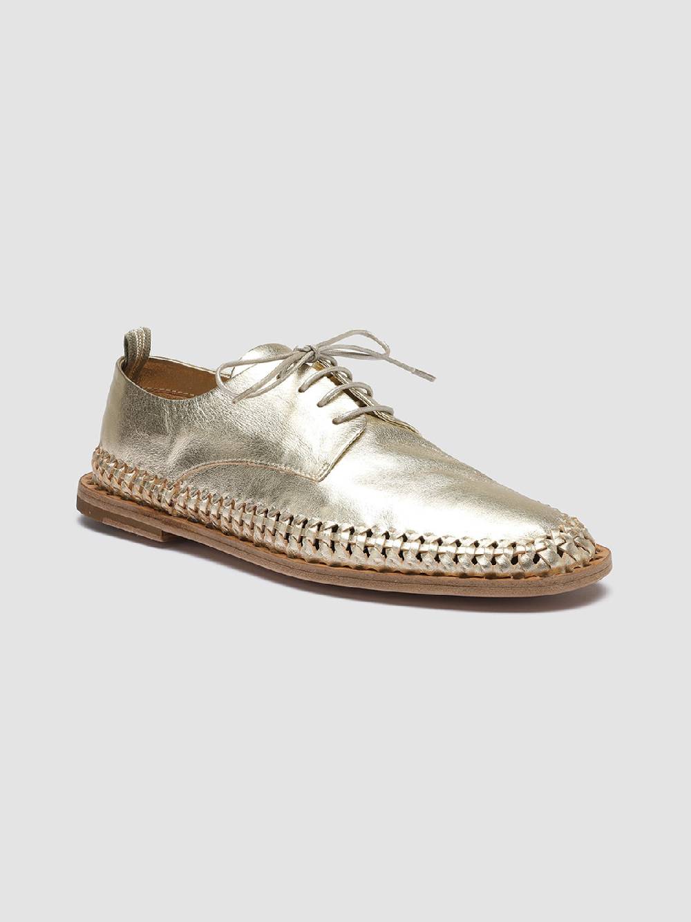 Officine Creative MABELLE 001 Derby in Pelle Argento Moda
