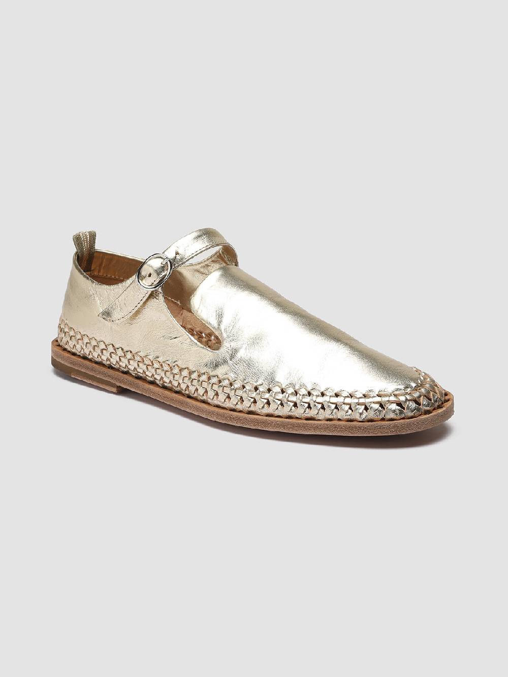 Officine Creative MABELLE 003 Mary Jane in Pelle Tortora Italia