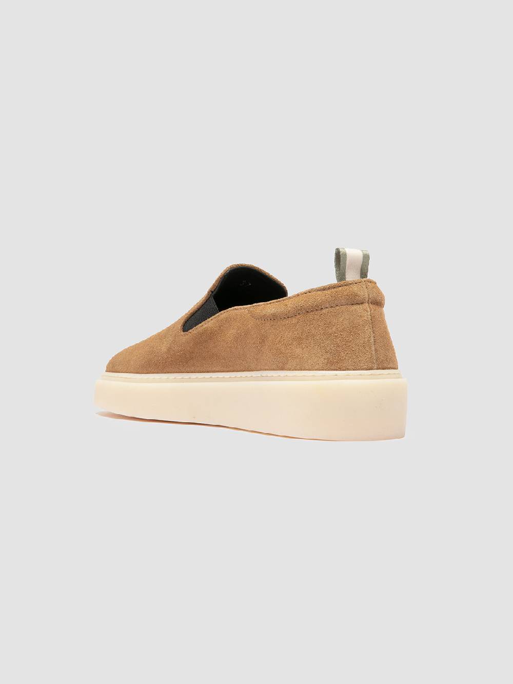 Officine Creative MUSKRAT 102 Sneaker Slip-On in Pelle Tortora Qualità