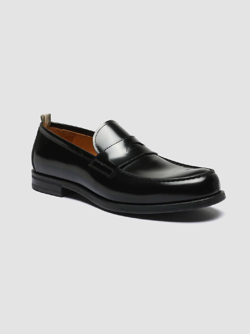 Officine Creative VINE 001 Mocassini in Pelle Nera Spedizione Gratuita