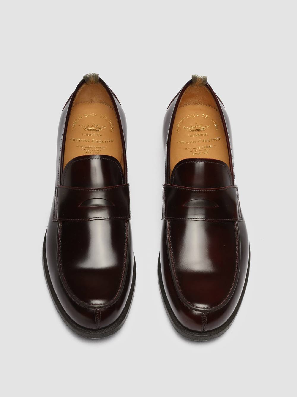 Officine Creative VINE 001 Mocassini in Pelle Bordeaux Soddisfazione Garantita