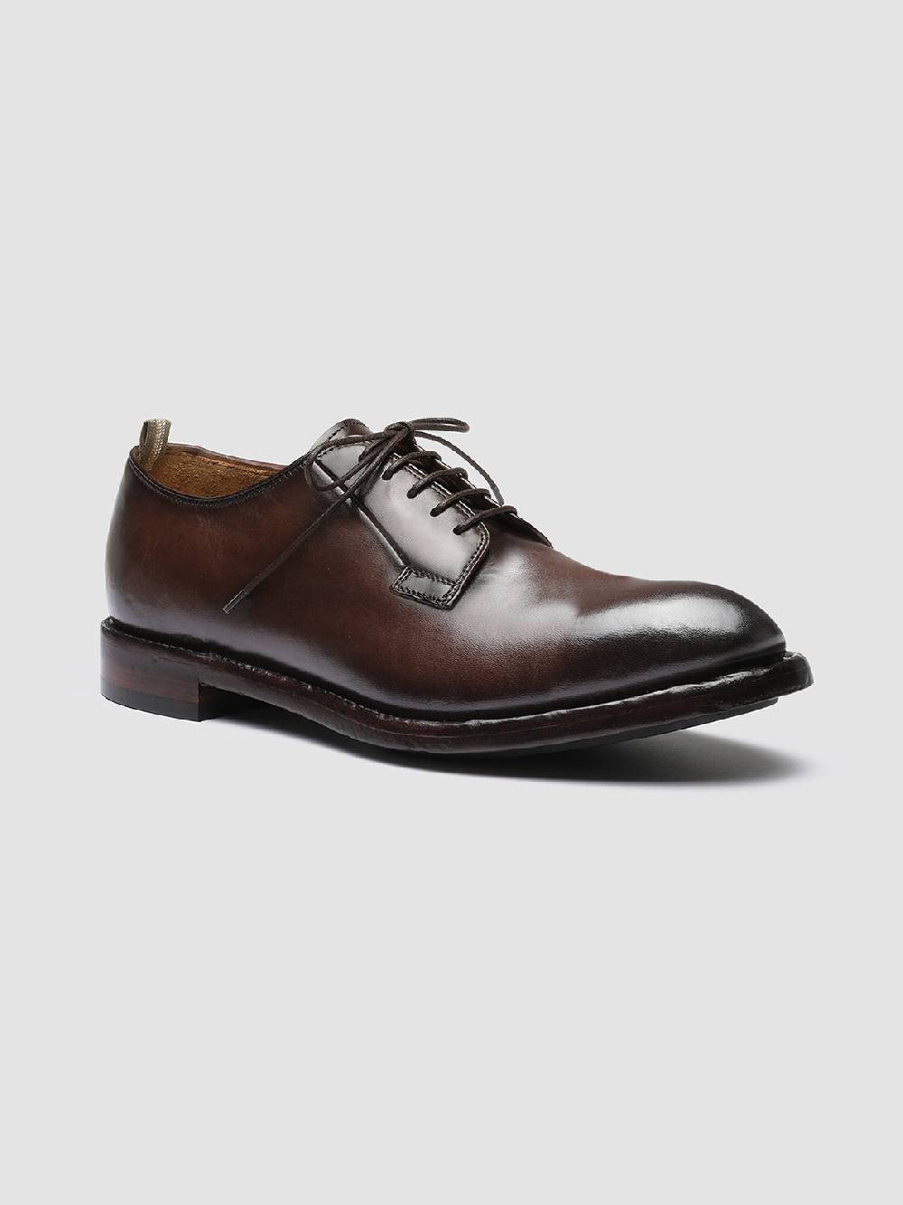 Officine Creative TEMPLE 007 Derby in Pelle Marrone Acquista Ora