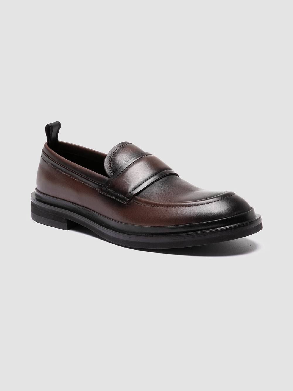 Officine Creative MAJOR 003 Mocassini Penny in Pelle Marrone Fino Al -60%
