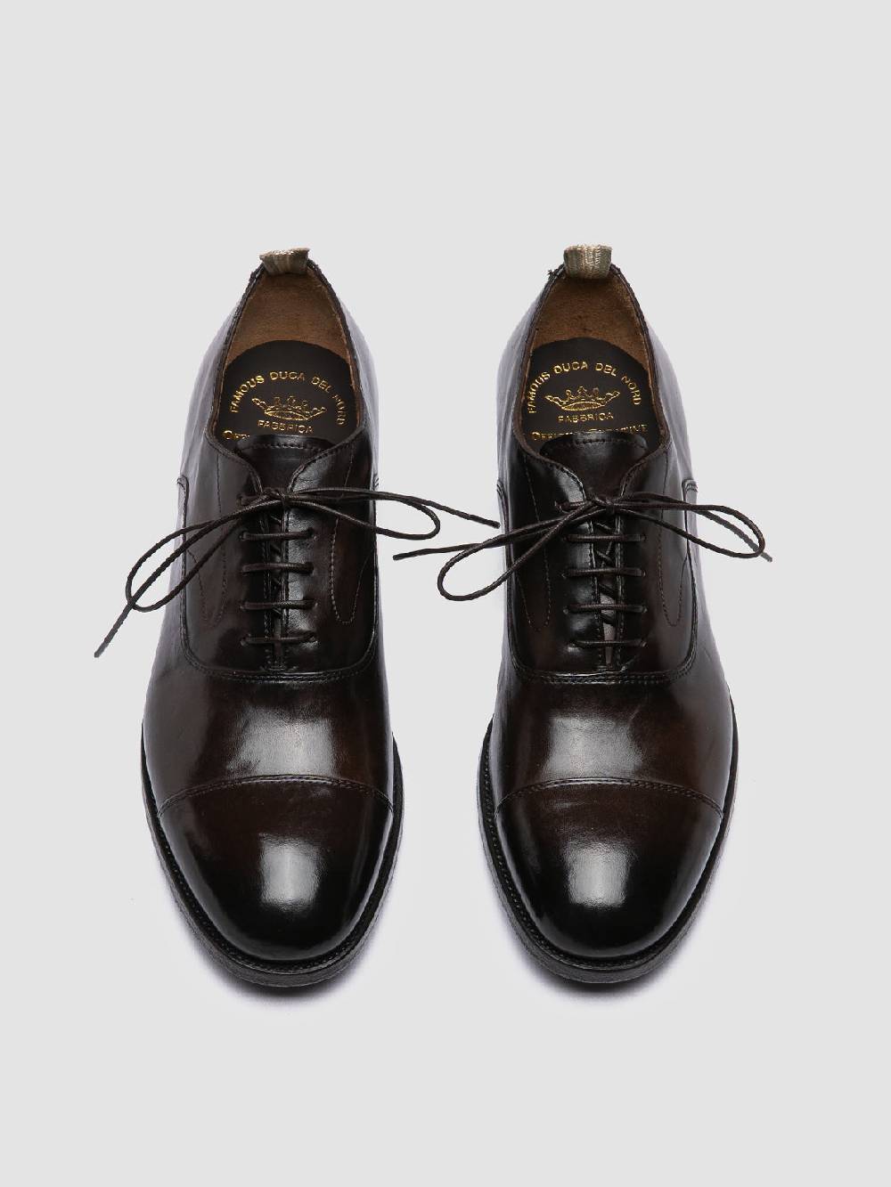 Officine Creative VANDERBILT CAOU 011 Scarpe Oxford Marroni in Pelle Shopping Online