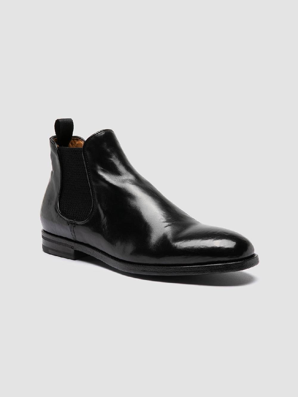 Officine Creative VANDERBILT CAOU 012 Stivali Neri in Pelle Affare Del Giorno