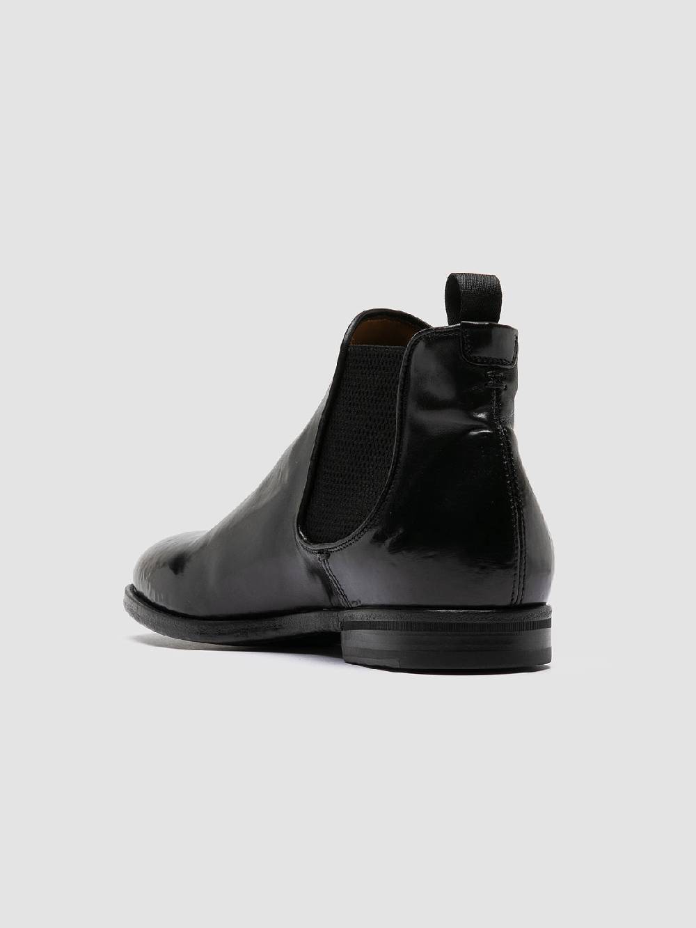 Officine Creative VANDERBILT CAOU 012 Stivali Neri in Pelle Affare Del Giorno