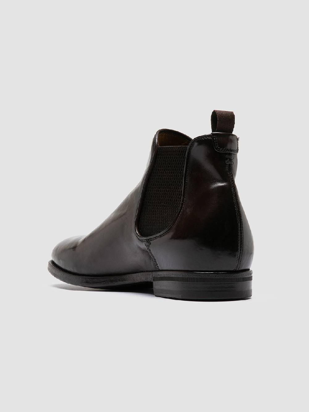 Officine Creative VANDERBILT CAOU 012 Stivali Marrone Scuro in Pelle Prezzo Ridotto