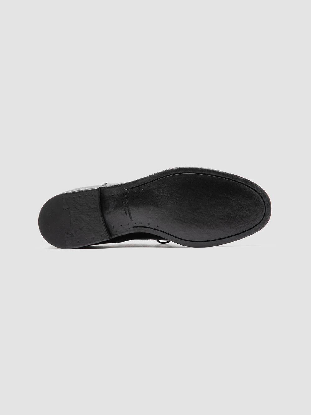 Officine Creative VANDERBILT CAOU 013 Scarpe Derby Nere in Pelle Sottocosto