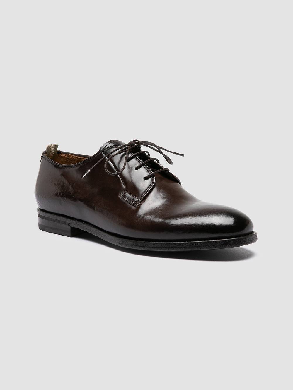 Officine Creative VANDERBILT CAOU 013 Scarpe Derby Marrone Scuro in Pelle Convenienza