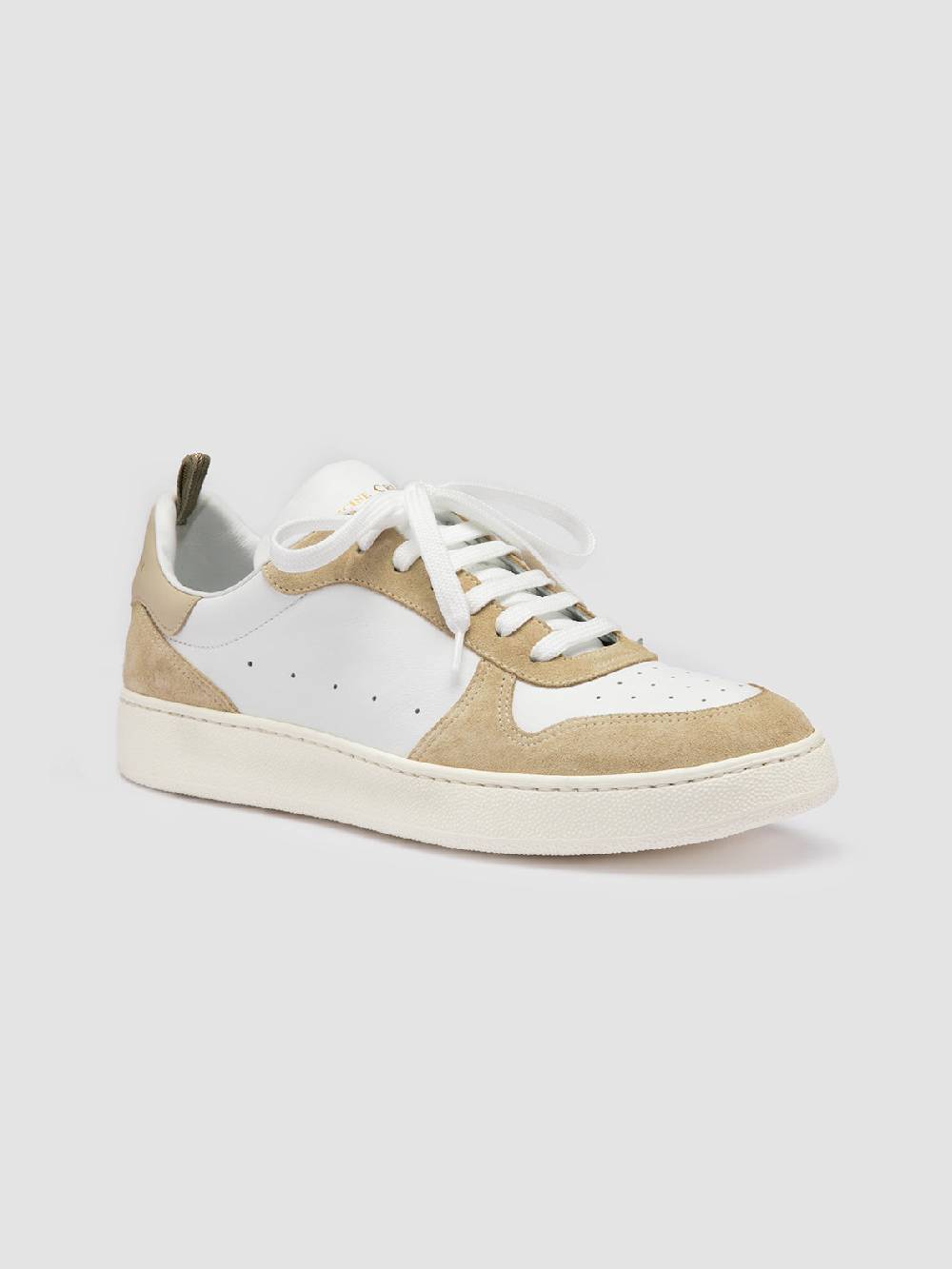 Officine Creative MOWER 008 Sneakers Basse in Pelle e Camoscio Bianca Economico