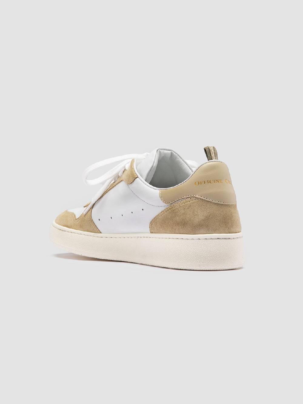 Officine Creative MOWER 008 Sneakers Basse in Pelle e Camoscio Bianca Economico