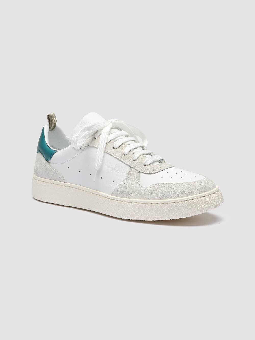 Officine Creative MOWER 008 Sneakers in Pelle Liscia e Scamosciata Bianca Online