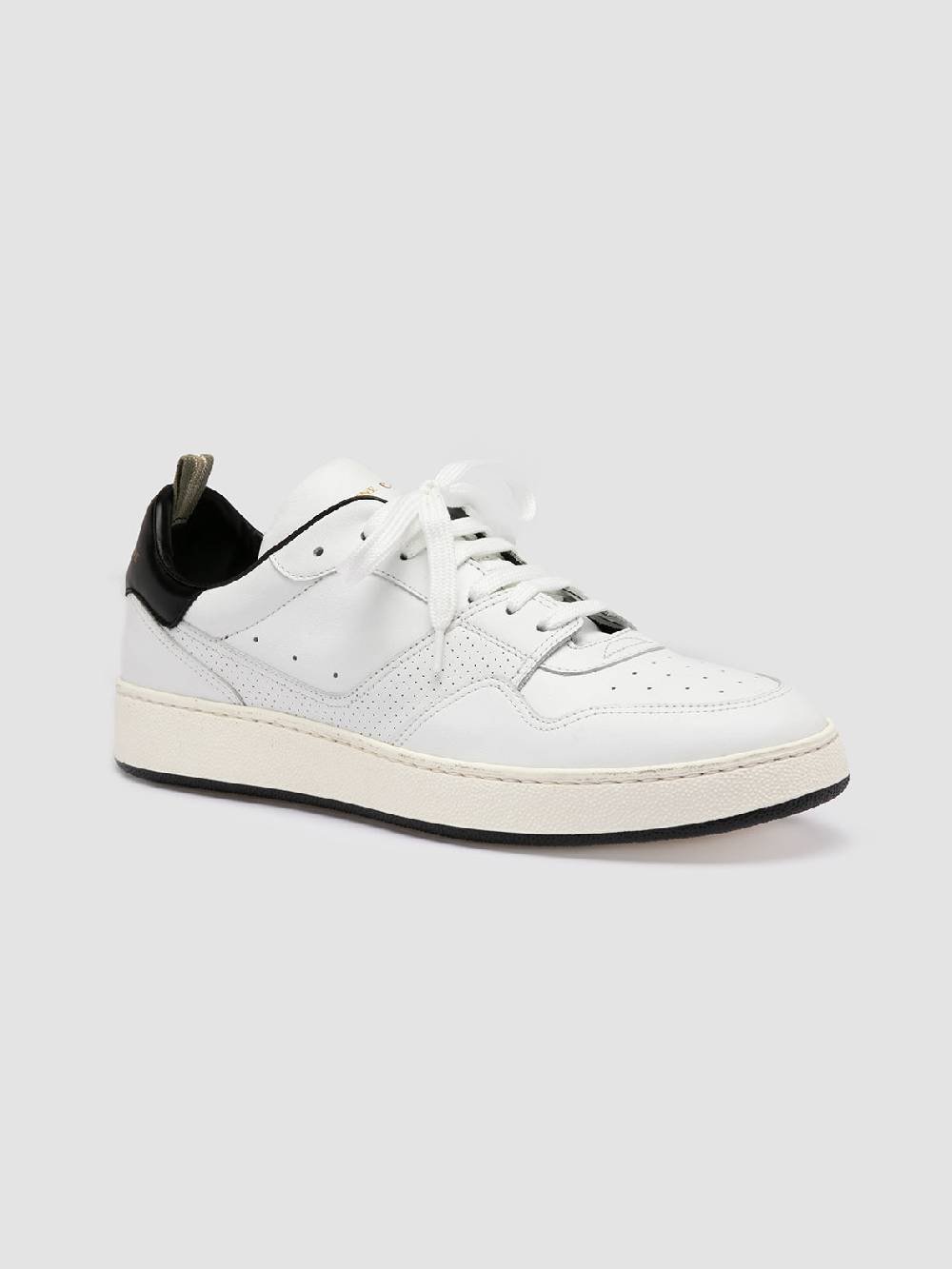 Officine Creative MOWER 016 Sneakers Basse in Pelle Bianca Outlet